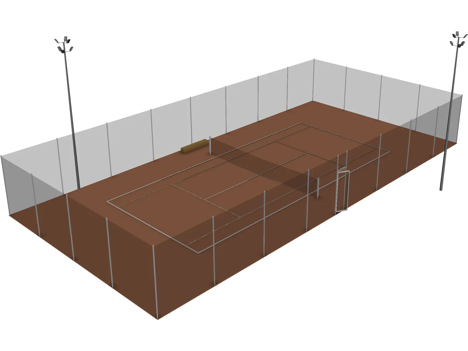 Tennis Court 3D Model