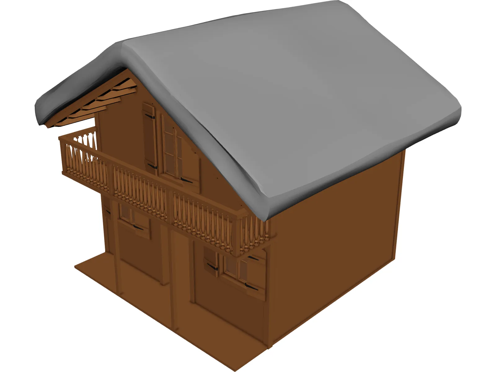 Timber Ski Chalet 3D Model