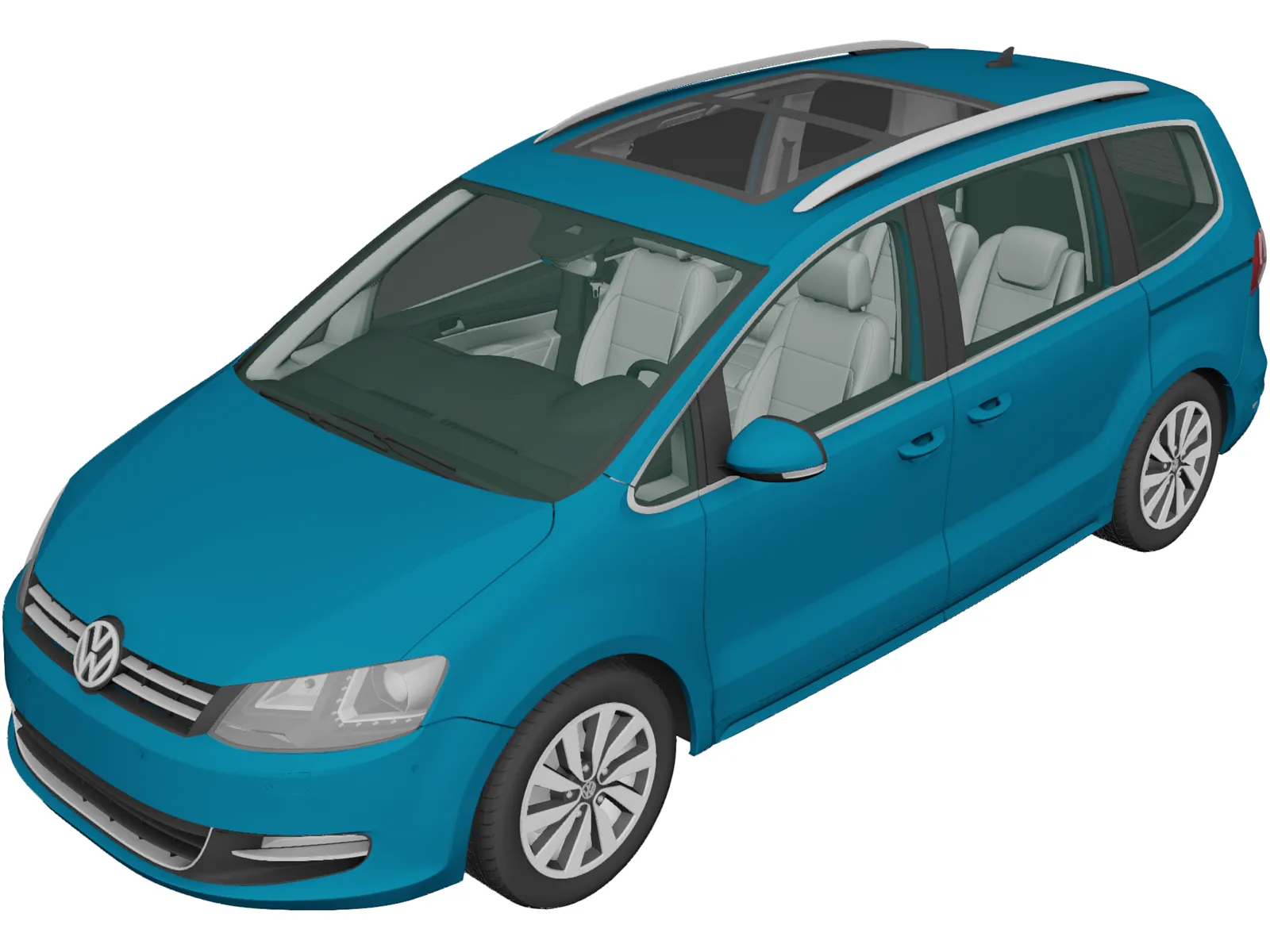 Volkswagen Sharan (2016) 3D Model