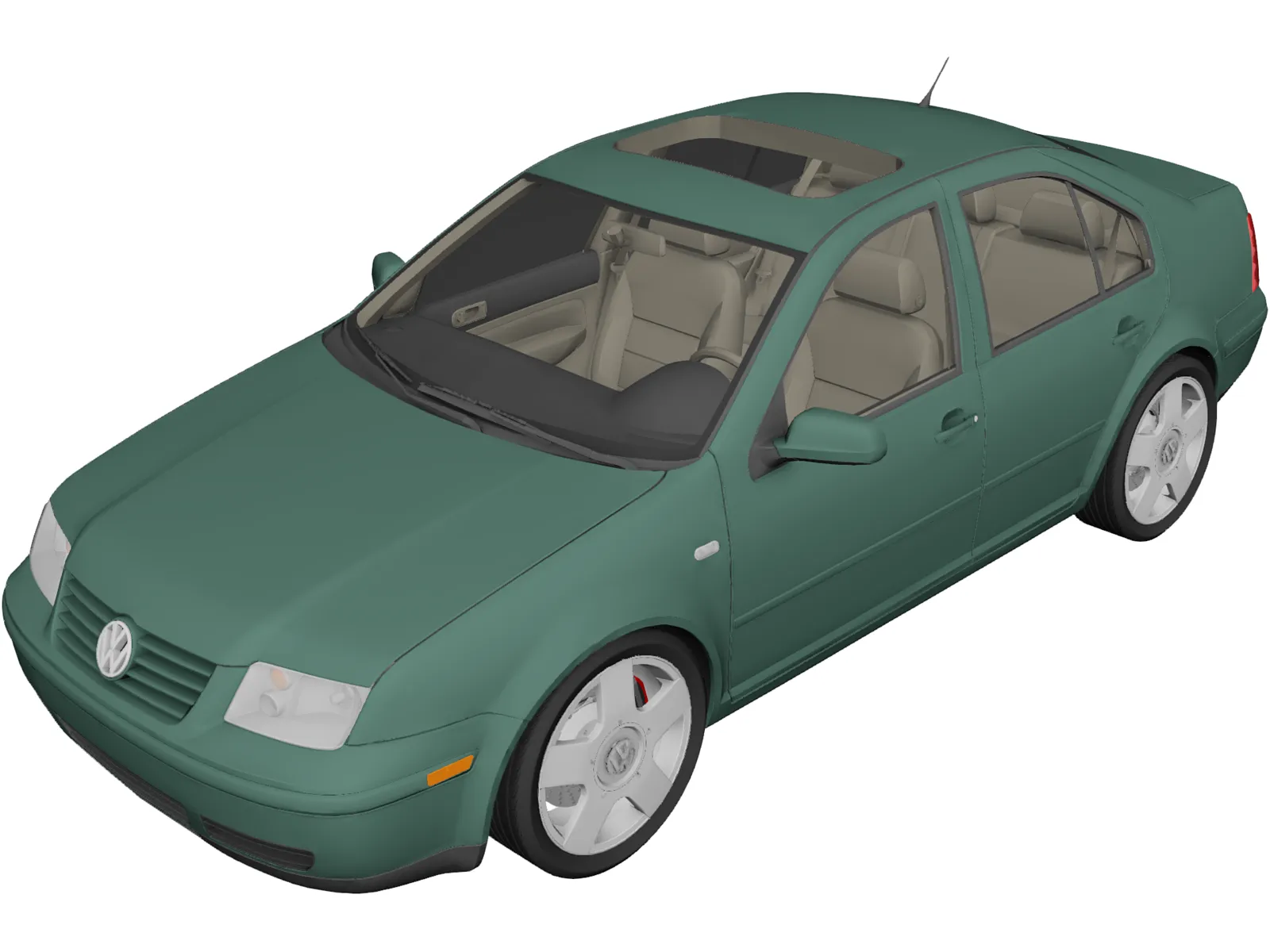 Volkswagen Jetta (2000) 3D Model