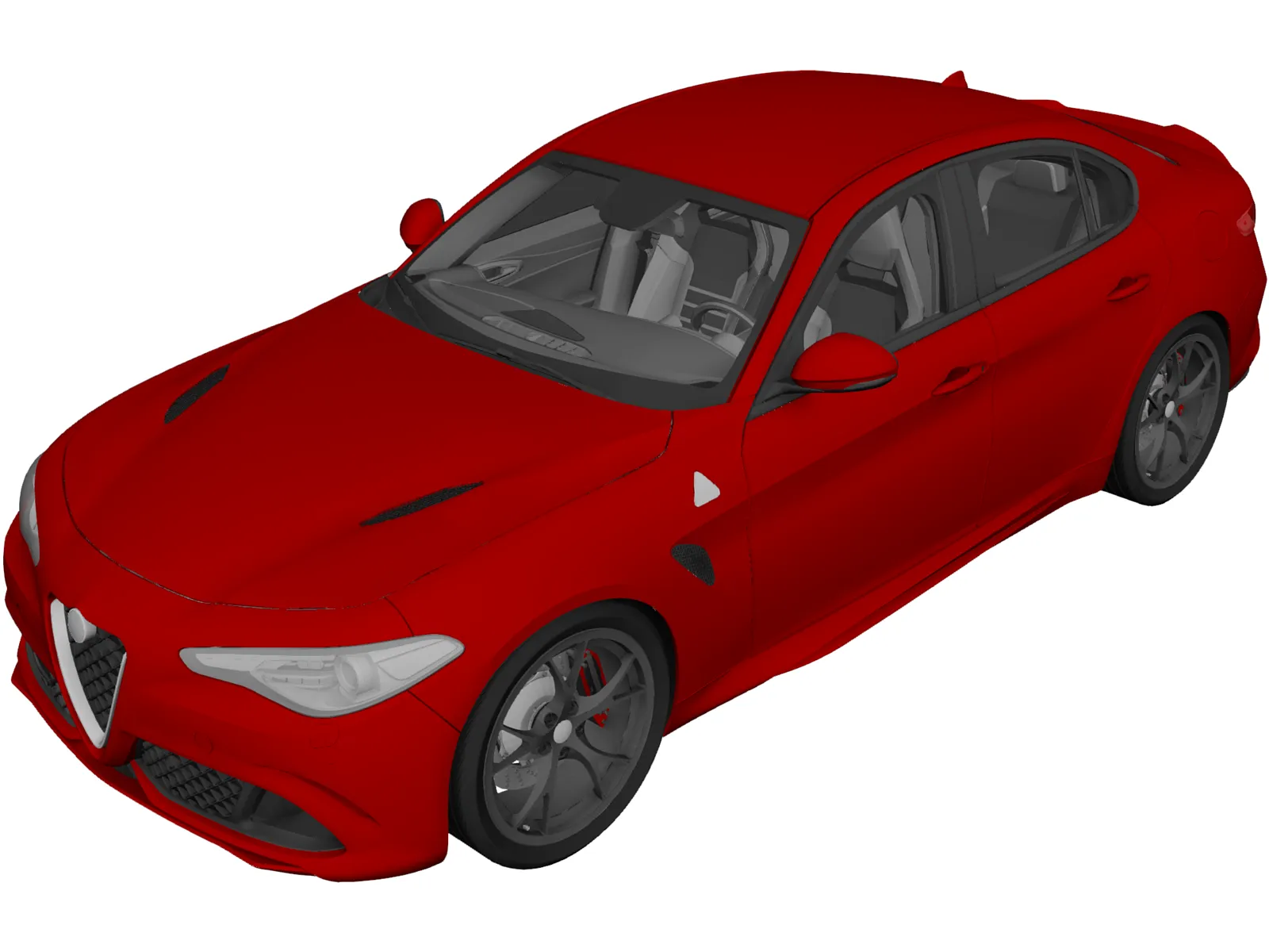 Alfa Romeo Giulia Quadrifoglio (2016) 3D Model