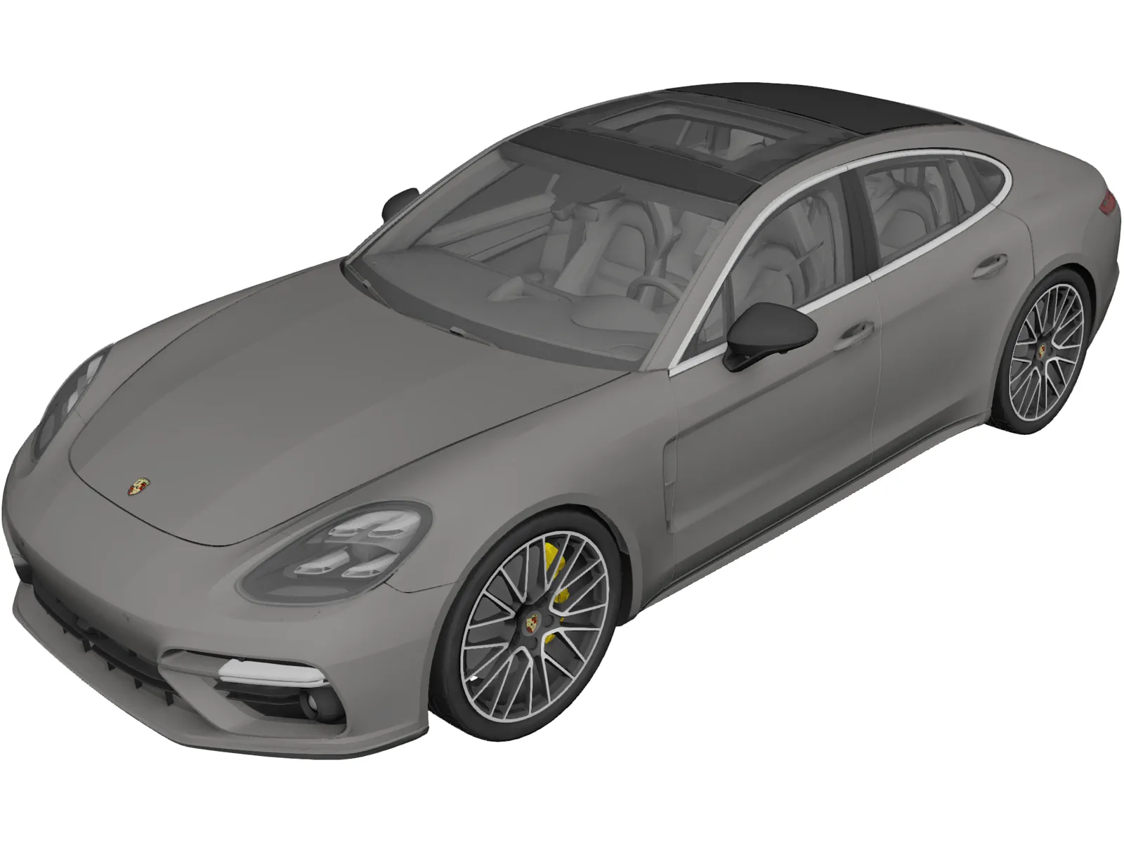 Porsche Panamera Turbo (2018) 3D Model