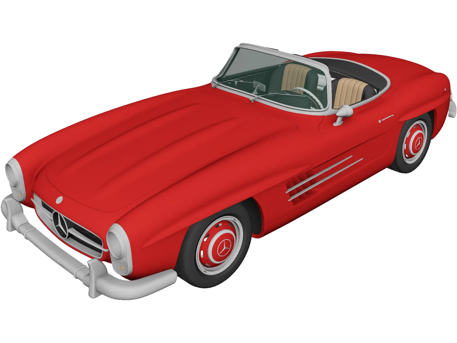 Mercedes-Benz 300SL (1957) 3D Model