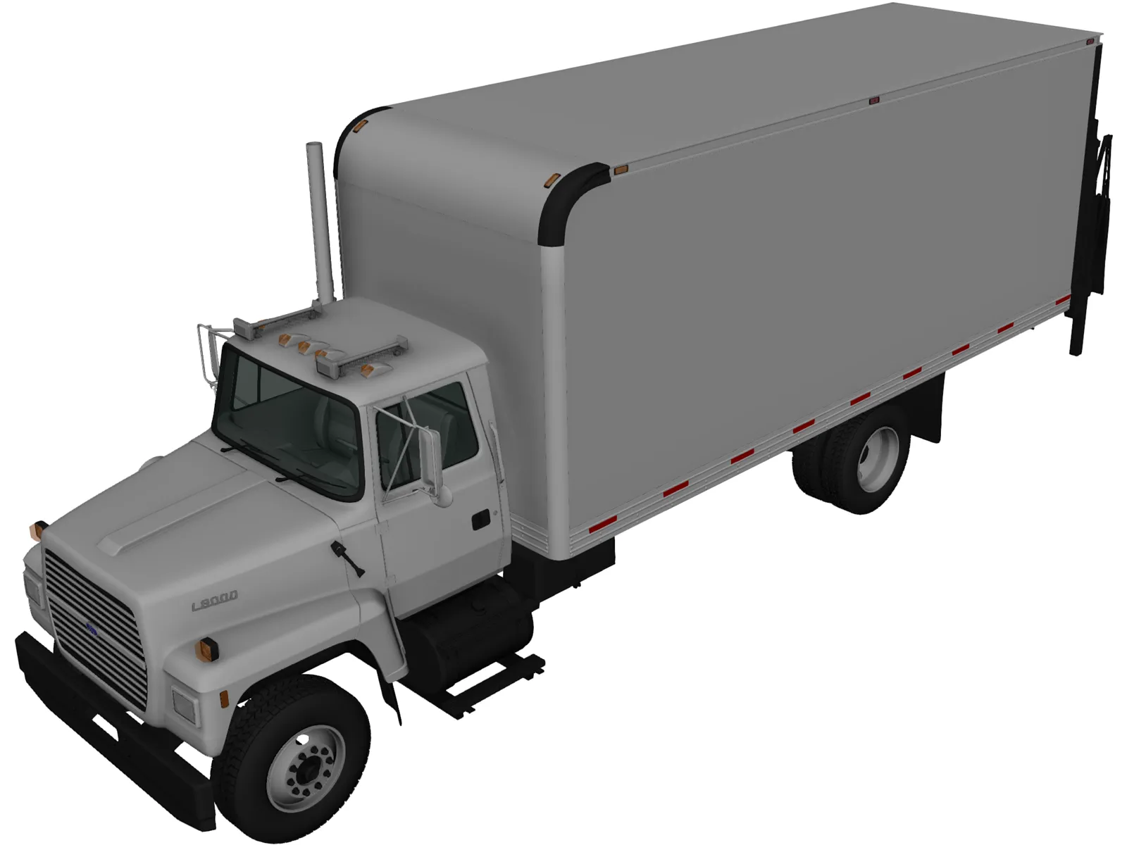 Ford LN8000 Box Truck (1995) 3D Model