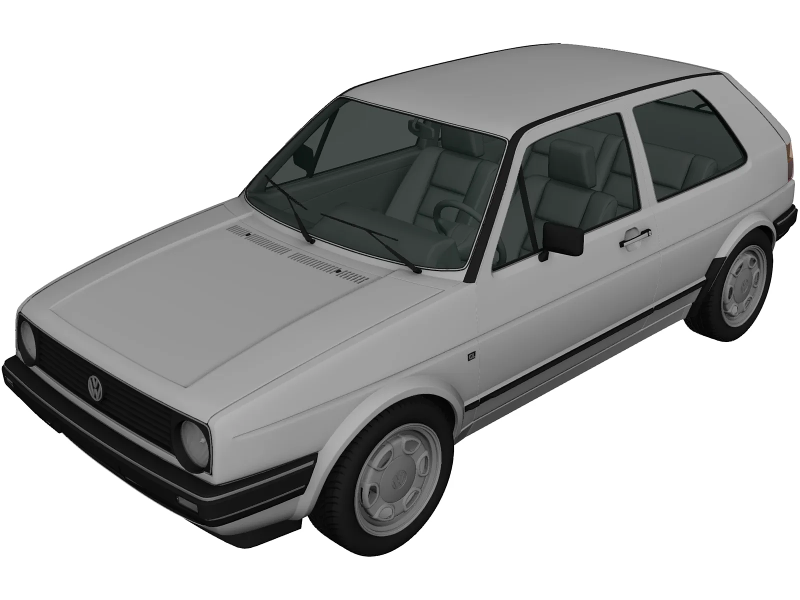 Volkswagen Golf GL (1983) 3D Model