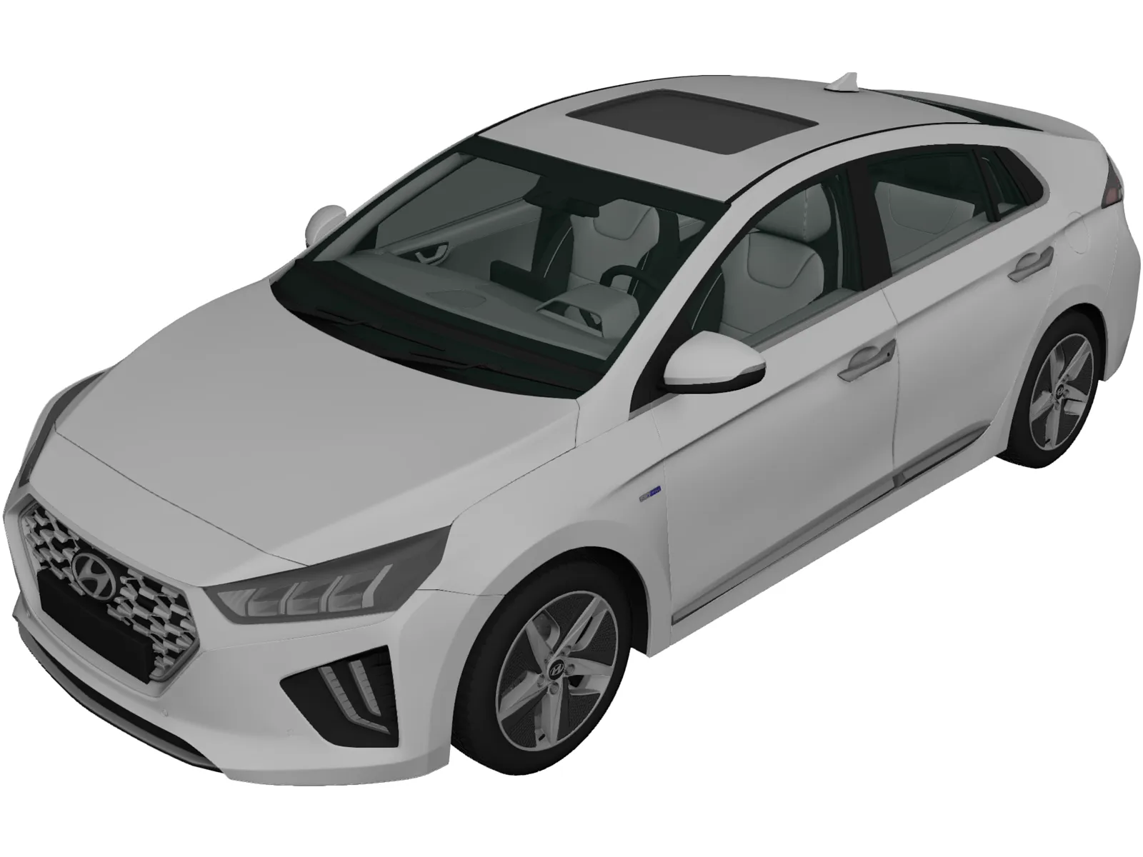 Hyundai Ioniq Hybrid (2019) 3D Model