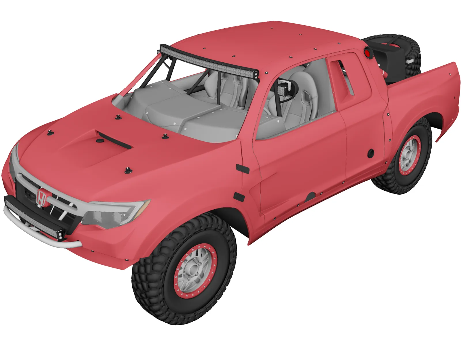 Honda Ridgeline Baja Race Truck (2016) 3D Model