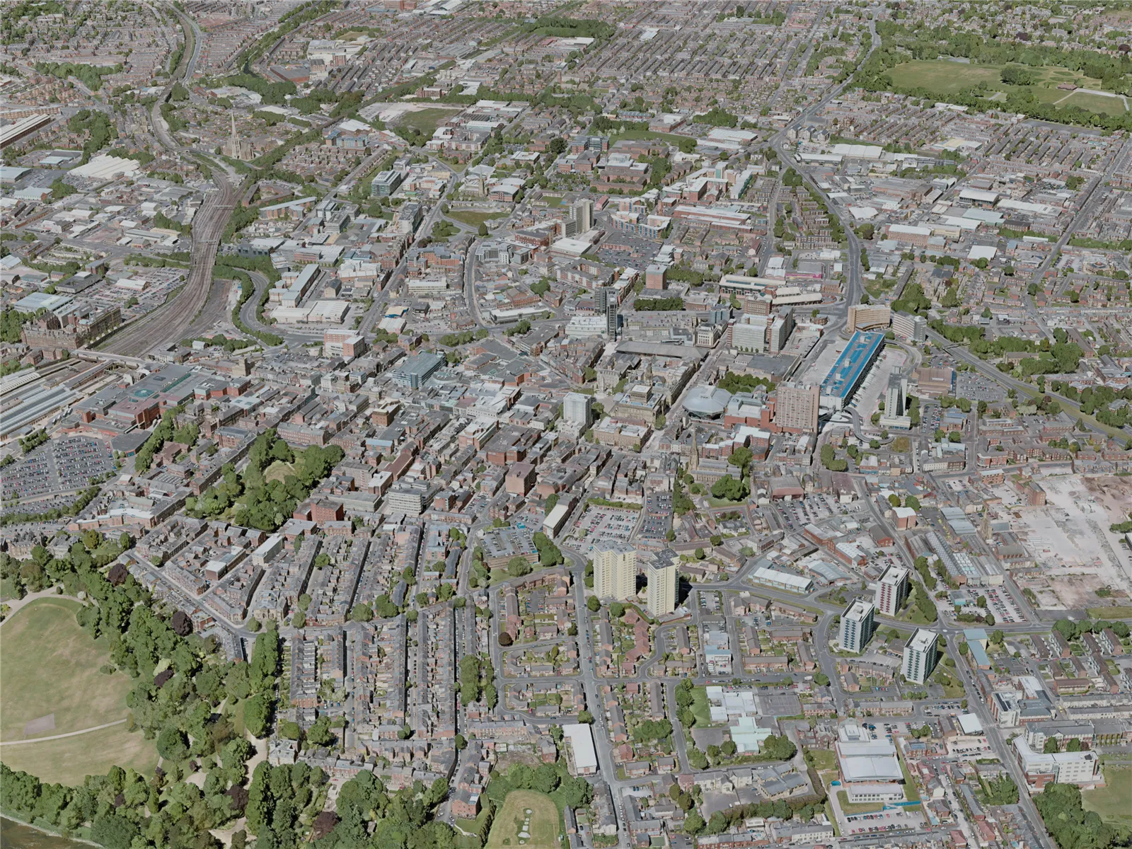 Preston City, UK (2020) 3D Model