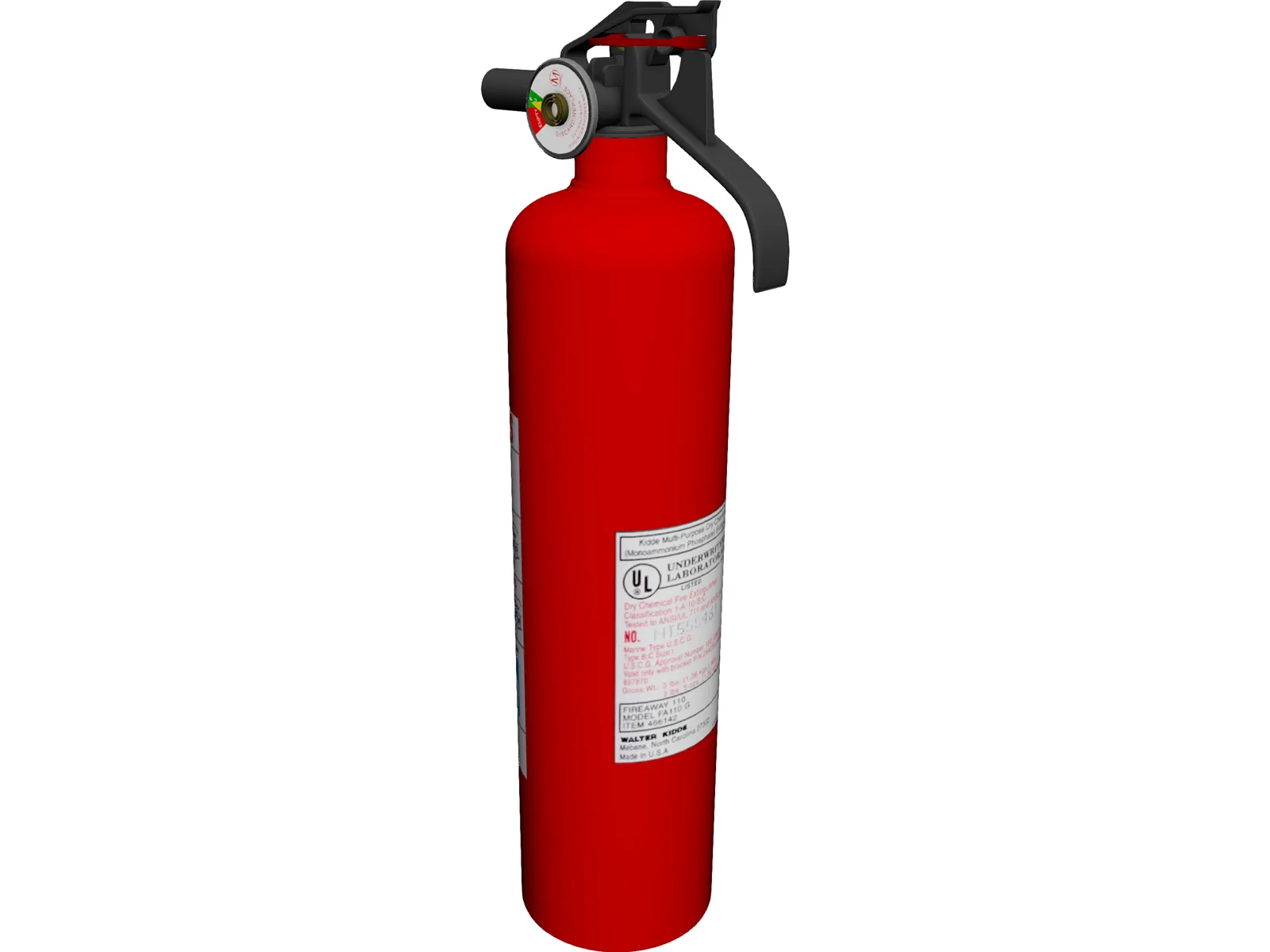 Fire Extinguisher 3D Model