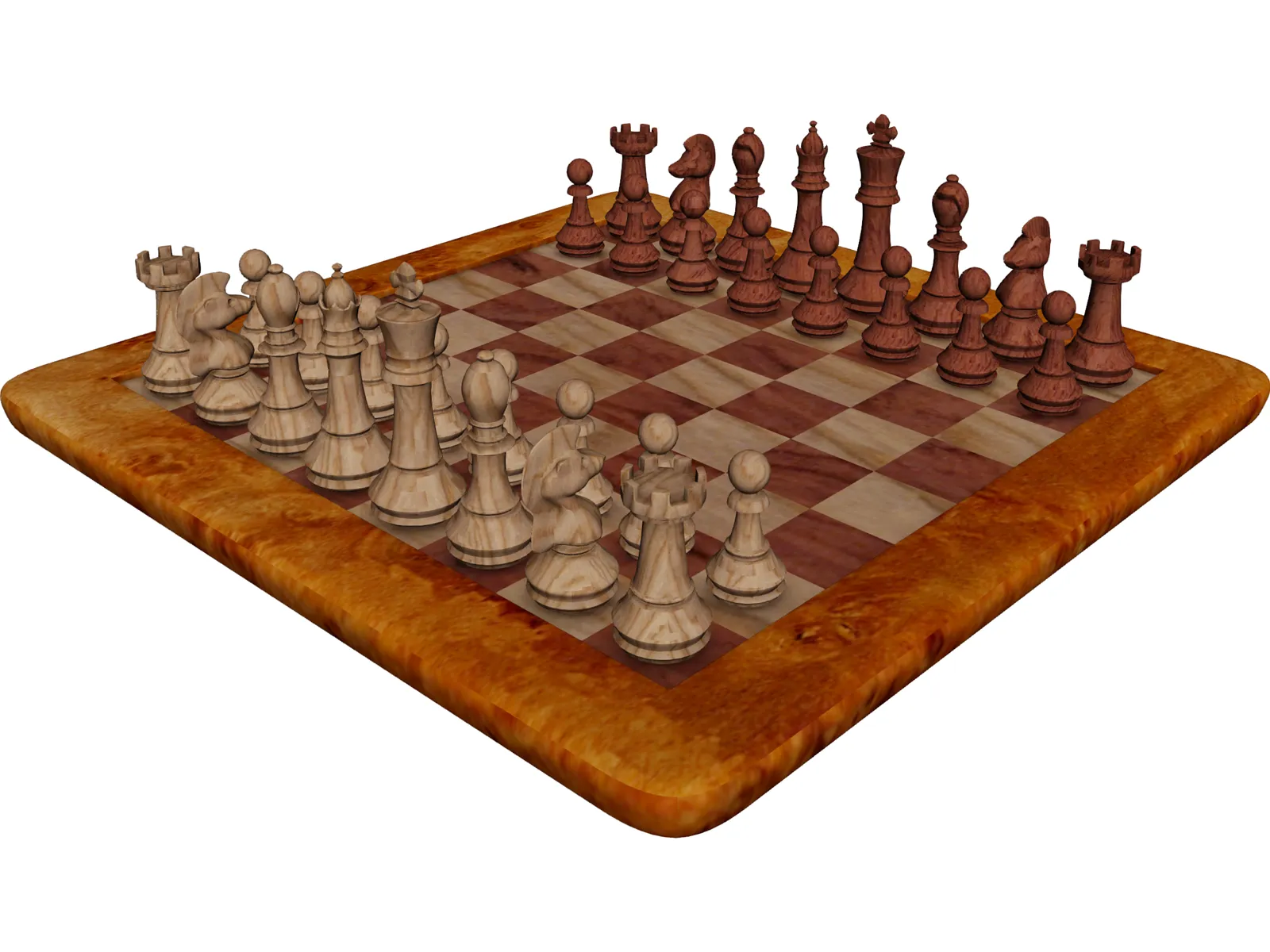 Chess Set 3D Model