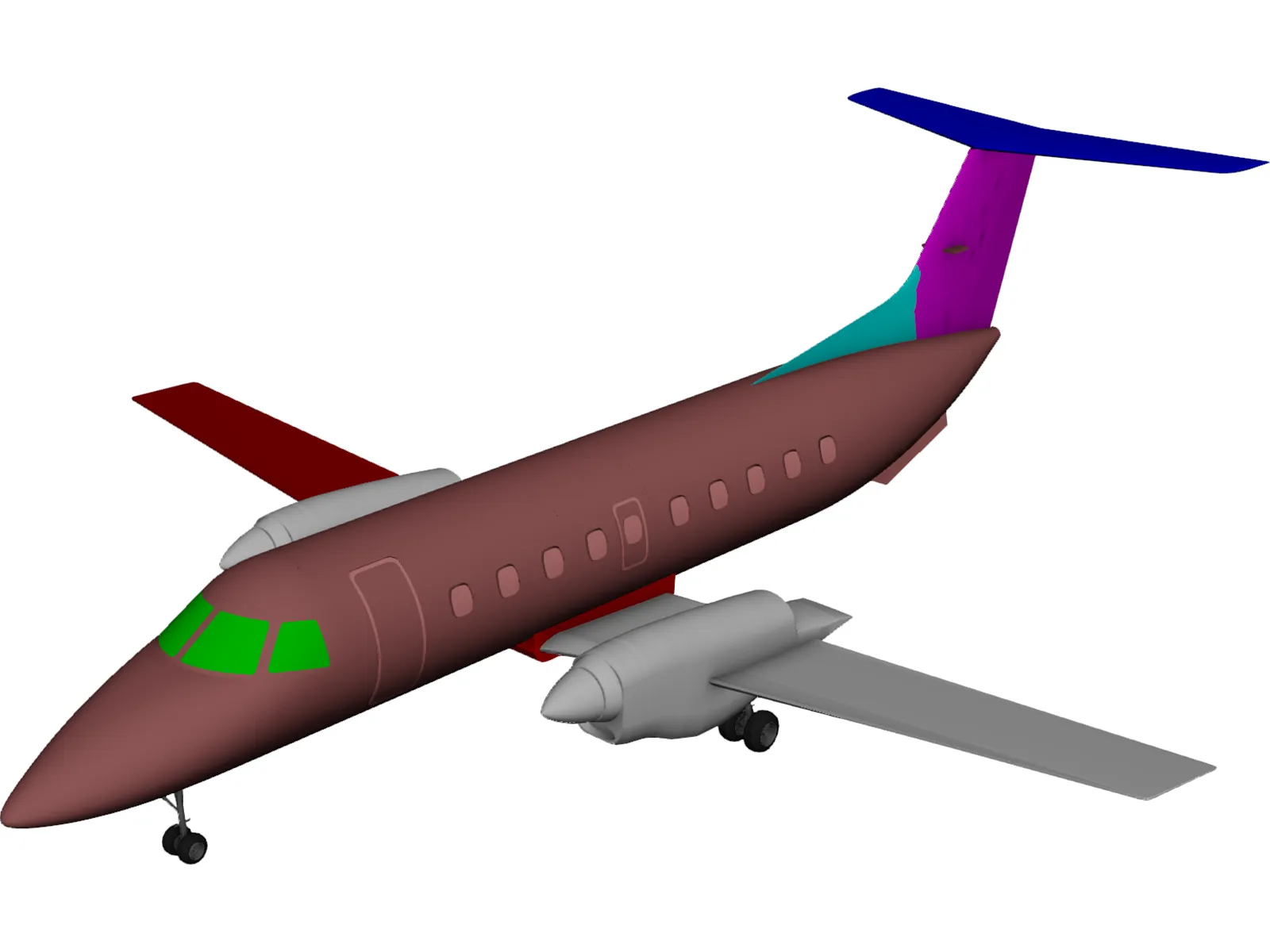 Embraer EMB 120 Brasilia 3D Model