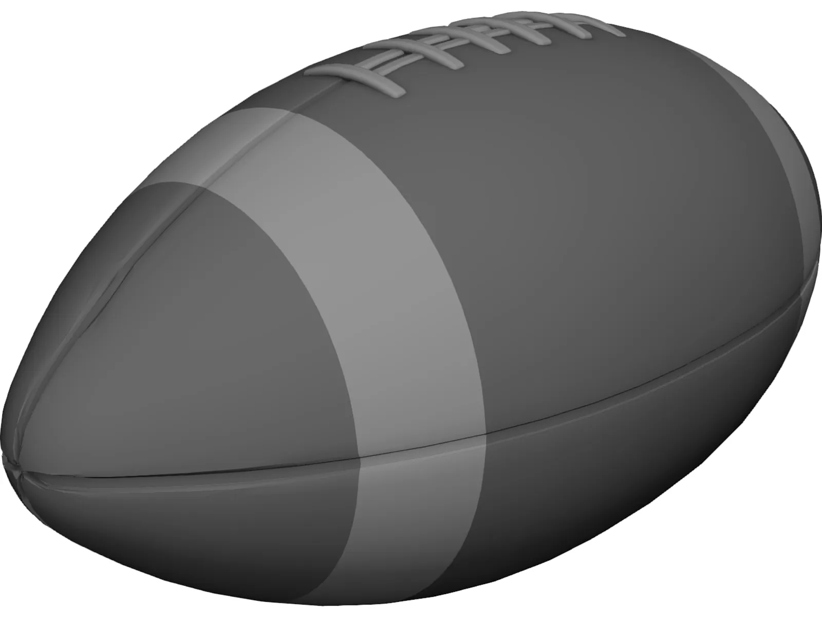 American Football Ball 3D Model