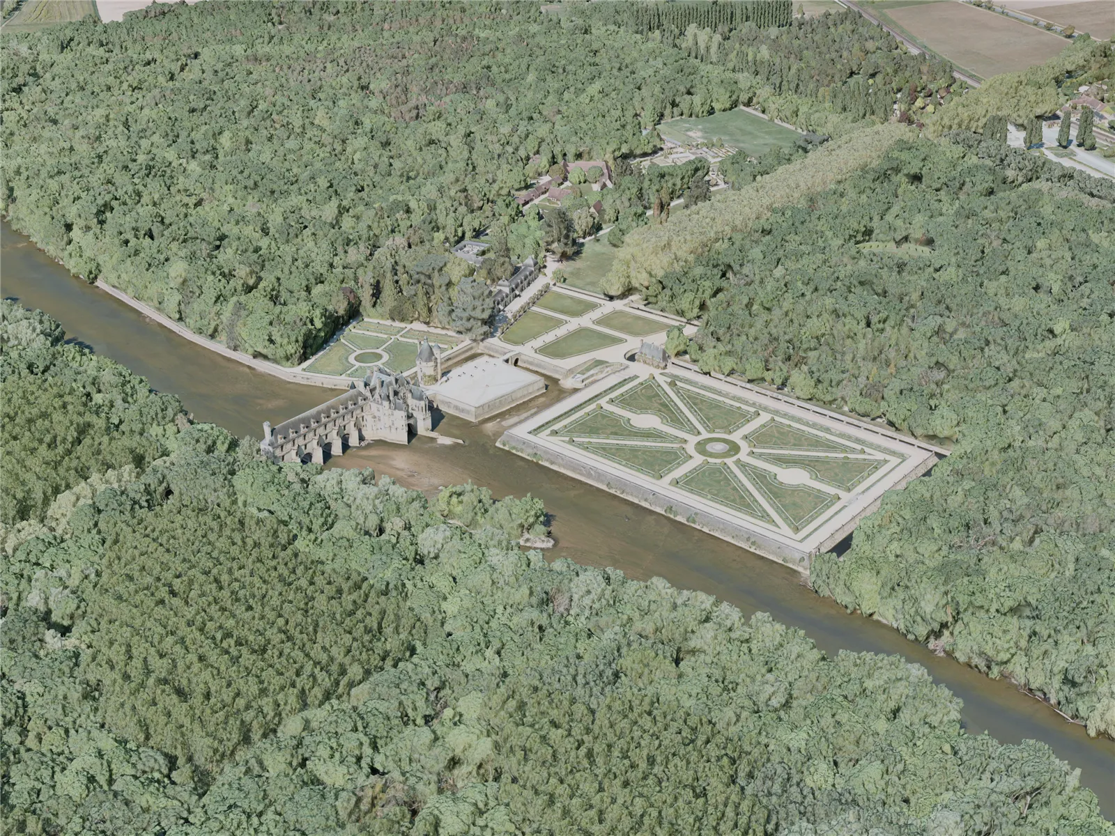 Chenonceaux City, France (2021) 3D Model