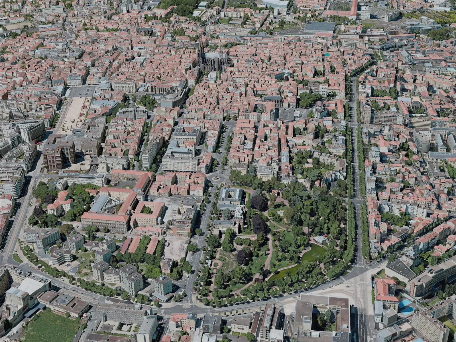 Clermont-Ferrand City, France (2021) 3D Model