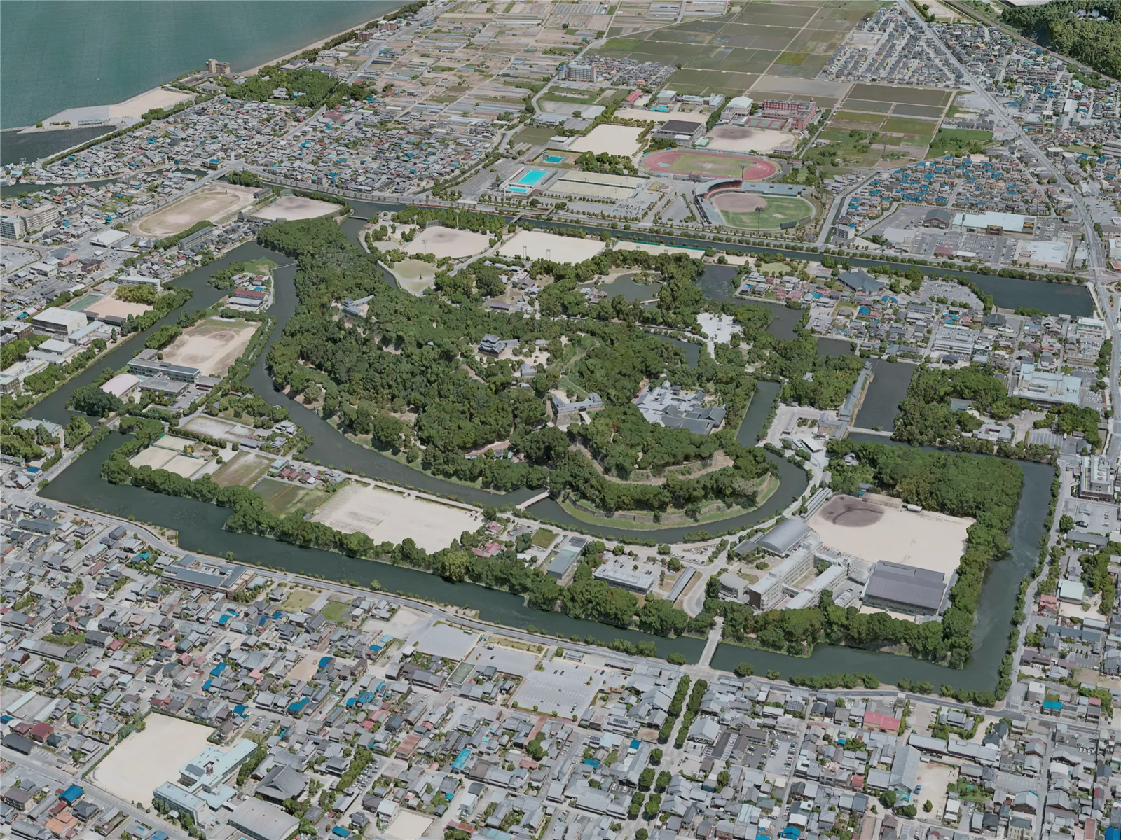 Hikone City, Japan (2021) 3D Model