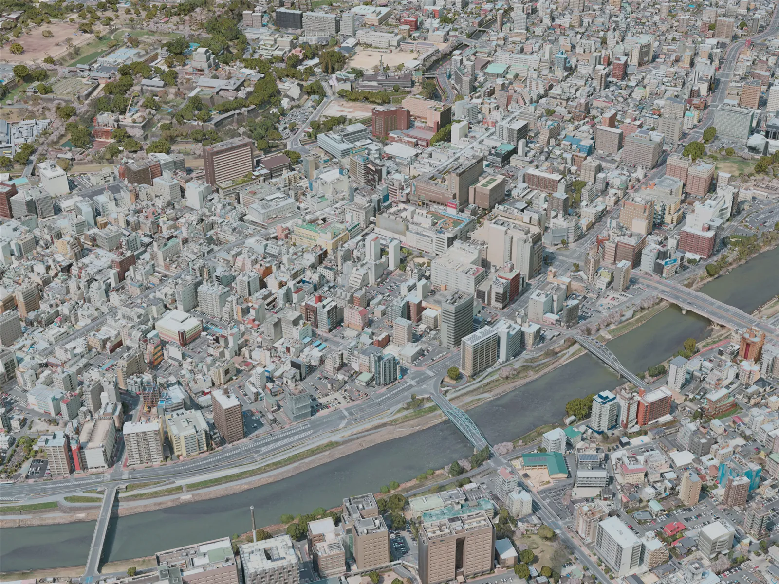 Kumamoto City, Japan (2021) 3D Model