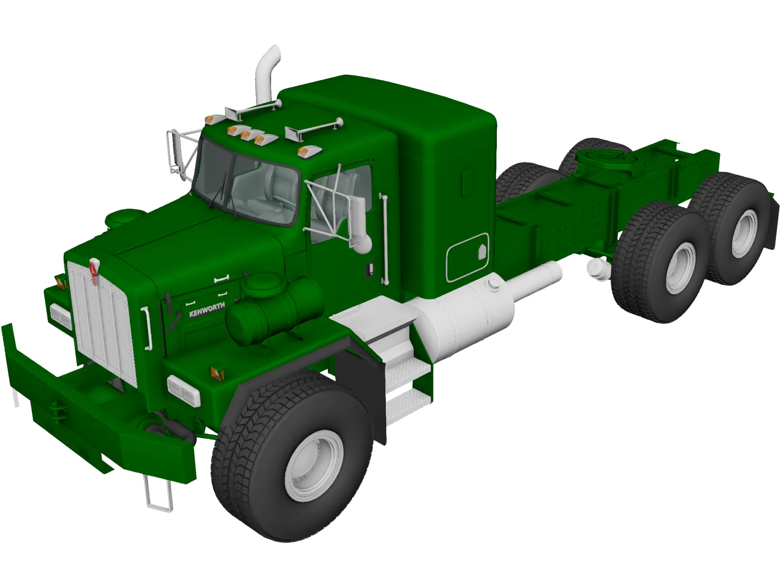 Kenworth C500 Semi Cab (2005) 3D Model