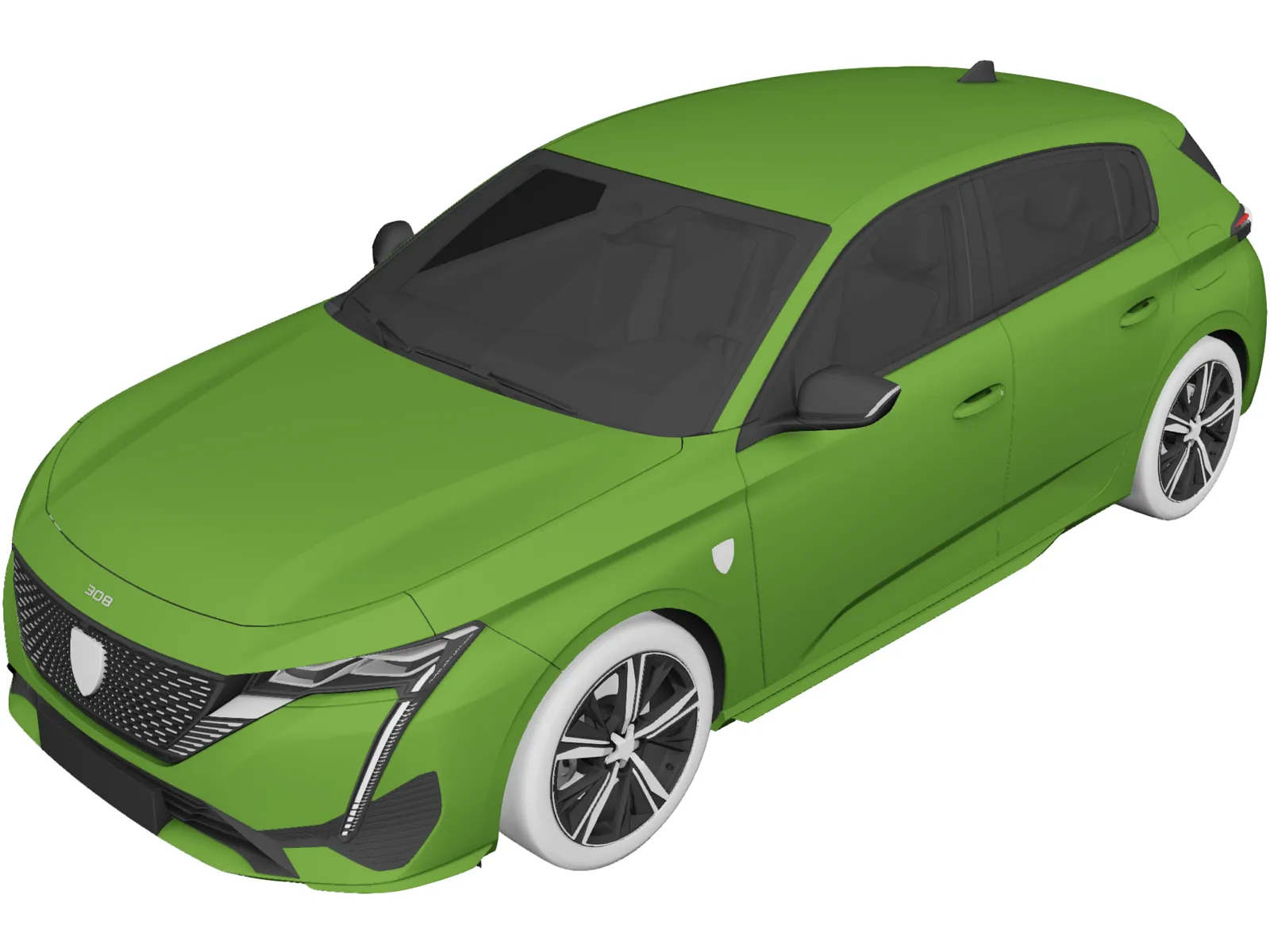 Peugeot 308 (2022) 3D Model