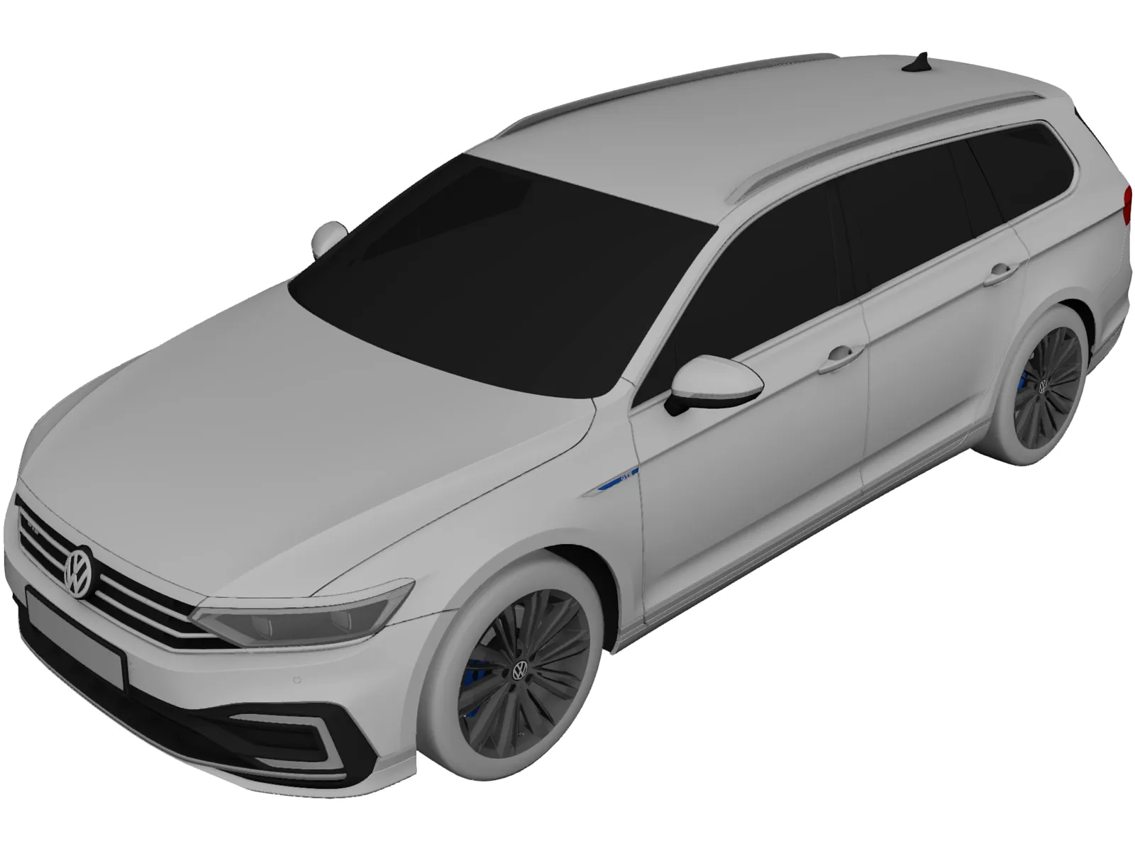 Volkswagen Passat GTE Variant (2020) 3D Model