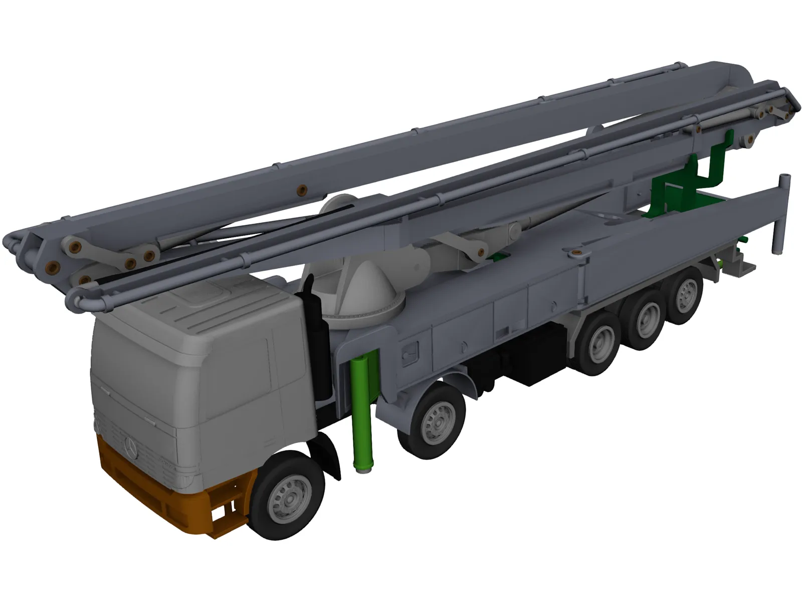 Concrete Pump Truck 3D Model