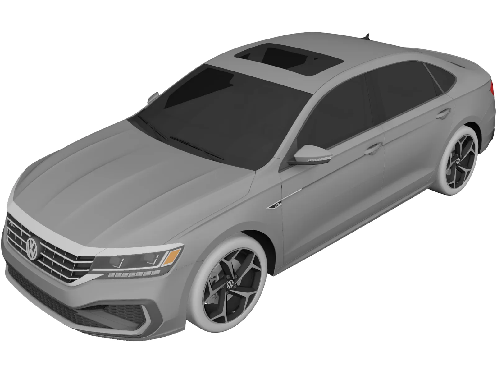 Volkswagen Passat R-Line (2020) 3D Model