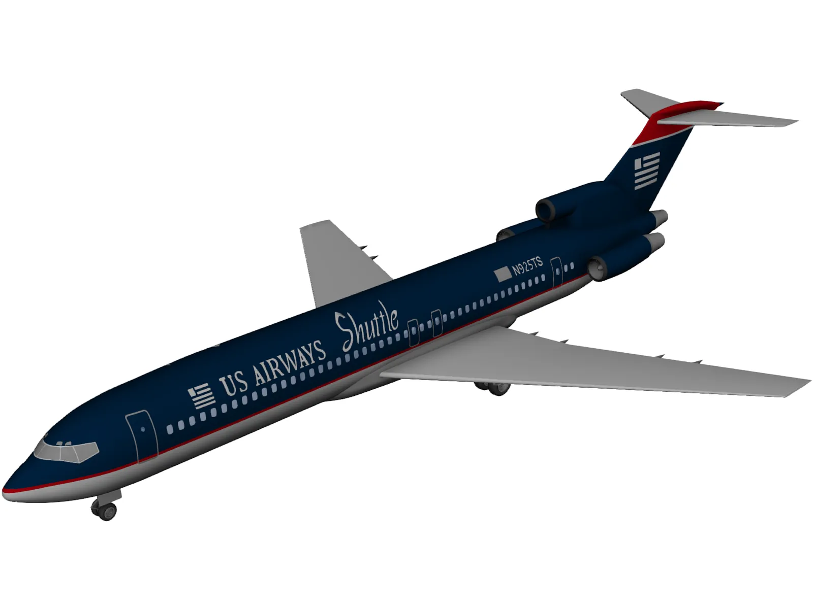Boeing 727-300 3D Model