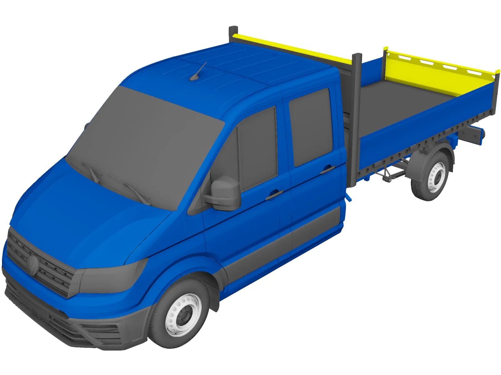 Volkswagen Crafter Double Cab Tipper (2021) 3D Model