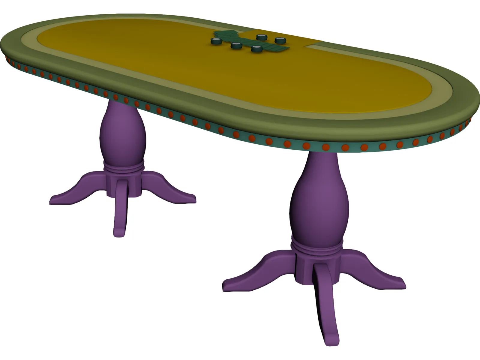 Texas Hold`em Poker Table 3D Model