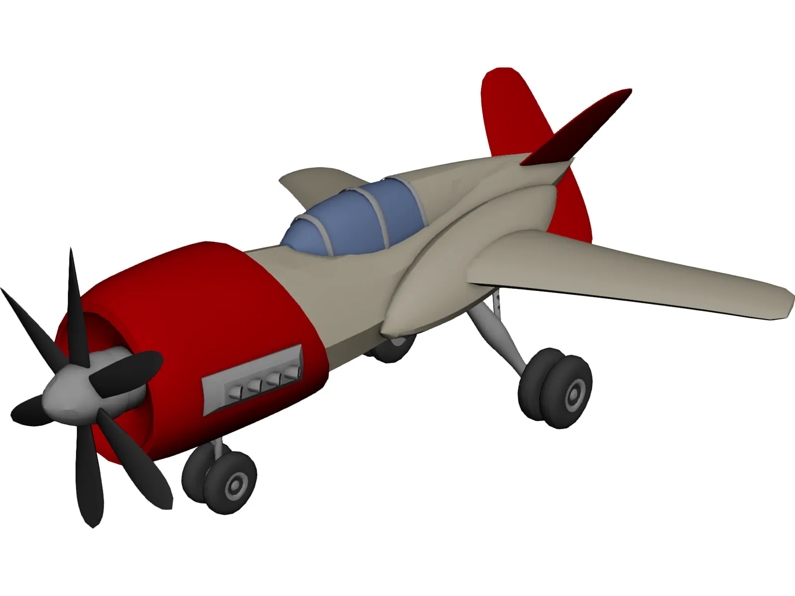 Racing Airplane 3D Model