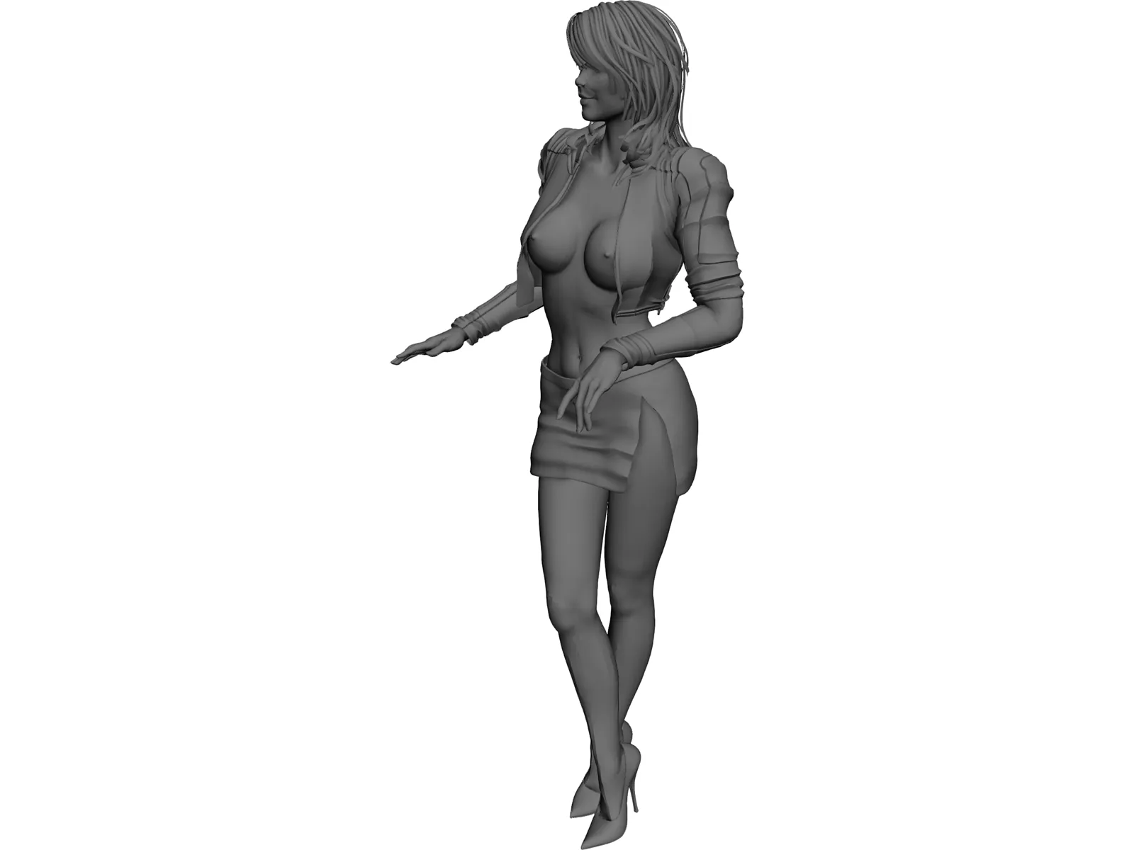 Woman Night Club Girl 3D Model