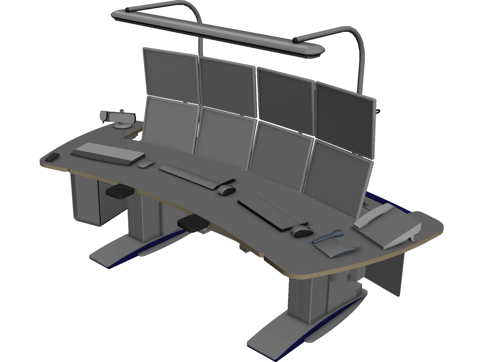 Cergo Operator Desk System Model Cergo B 3-4 3D Model