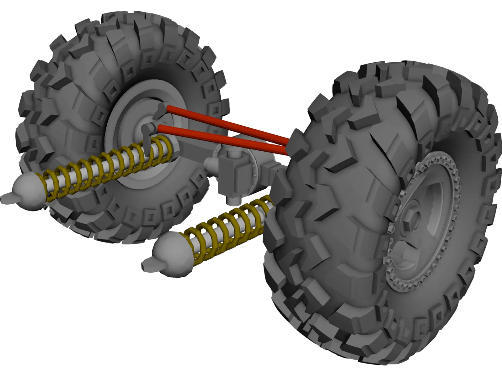 Rockwell Axle 2 1/2 ton 3D Model