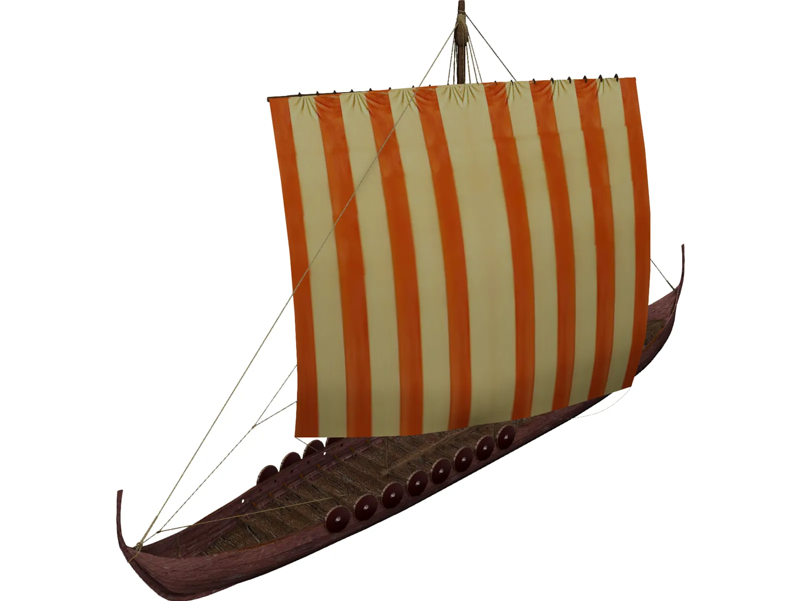 Skuldelev Viking Ship 3D Model