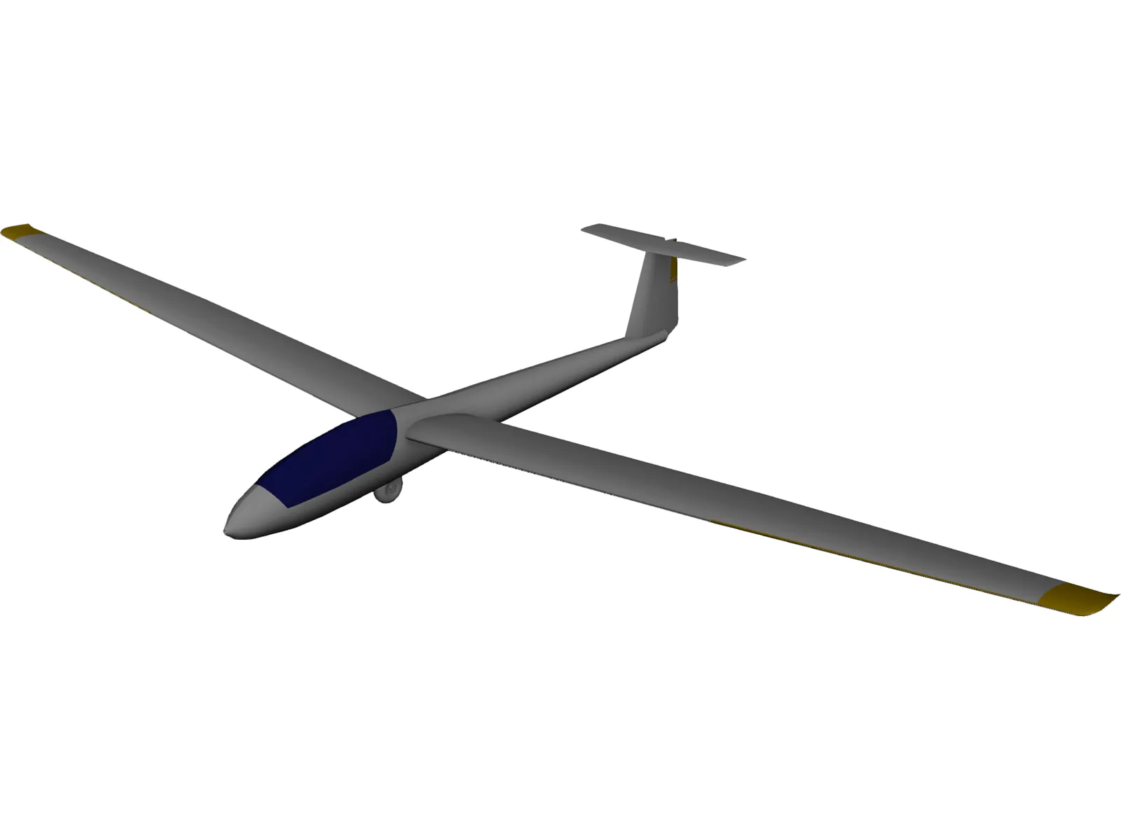 Rolladen-Schneider LS4 Glider 3D Model