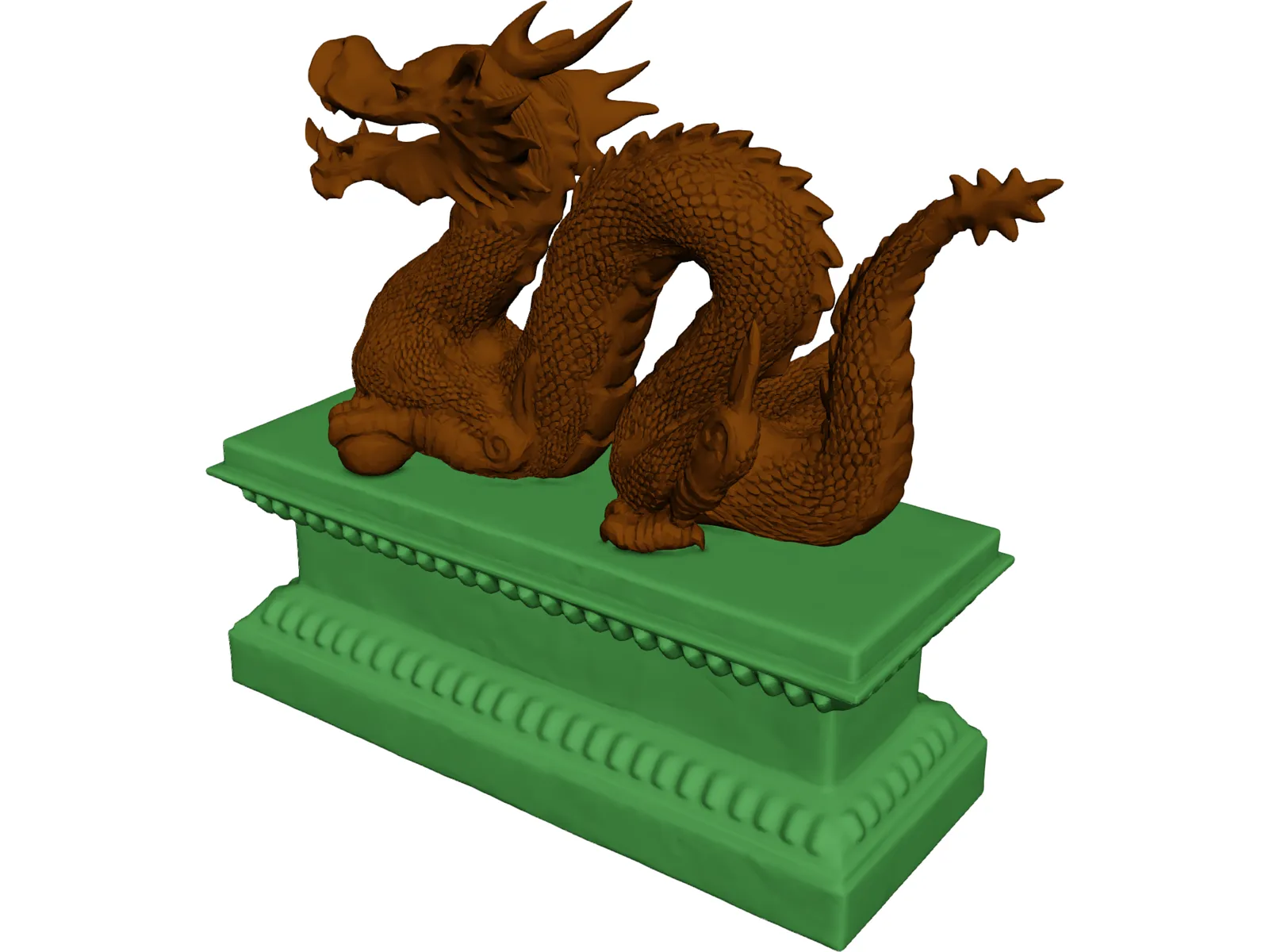 Chinese Dragon Statue 3D Model