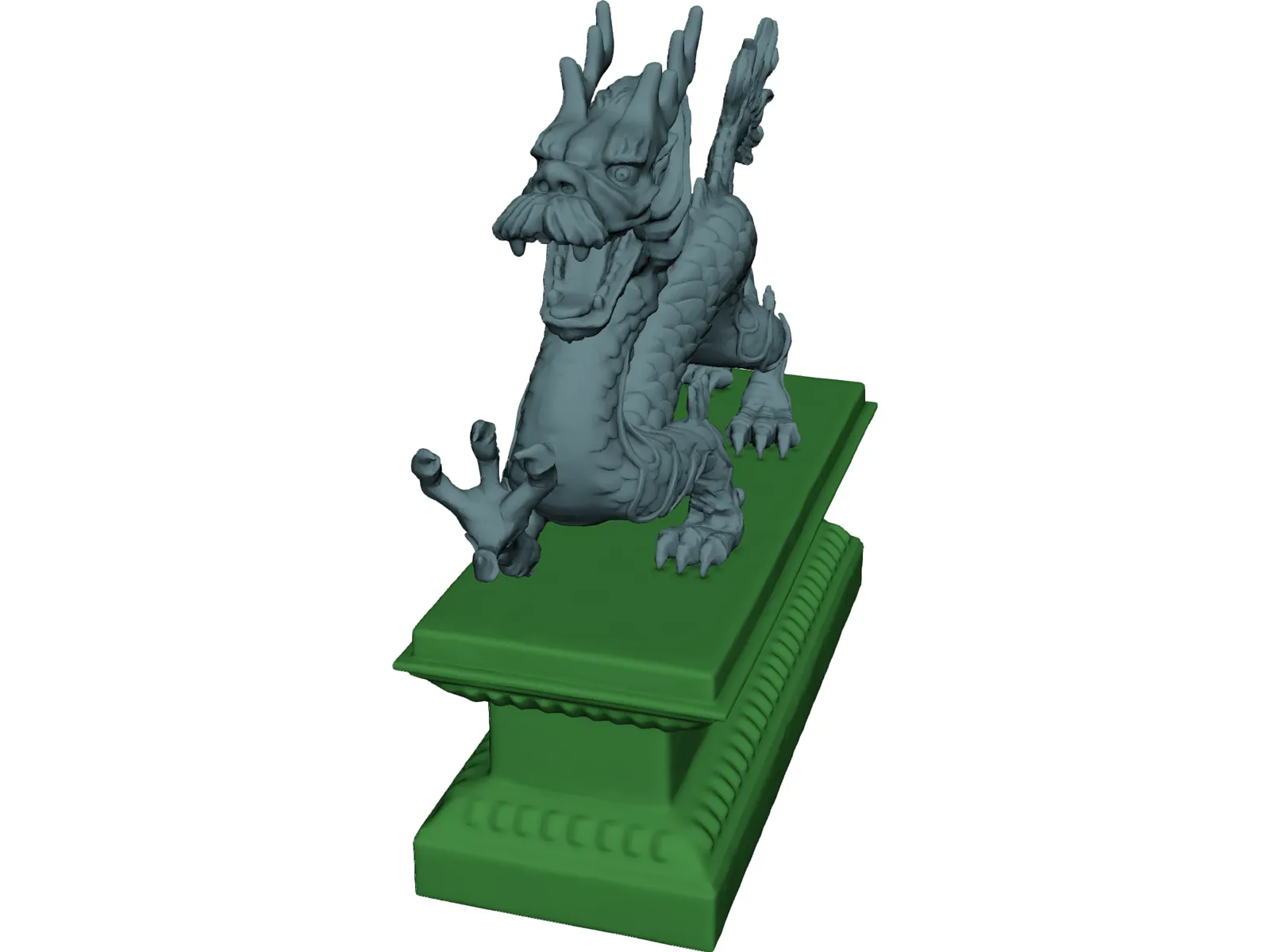 Chinese Dragon Statue 3D Model - 3D Cad Browser