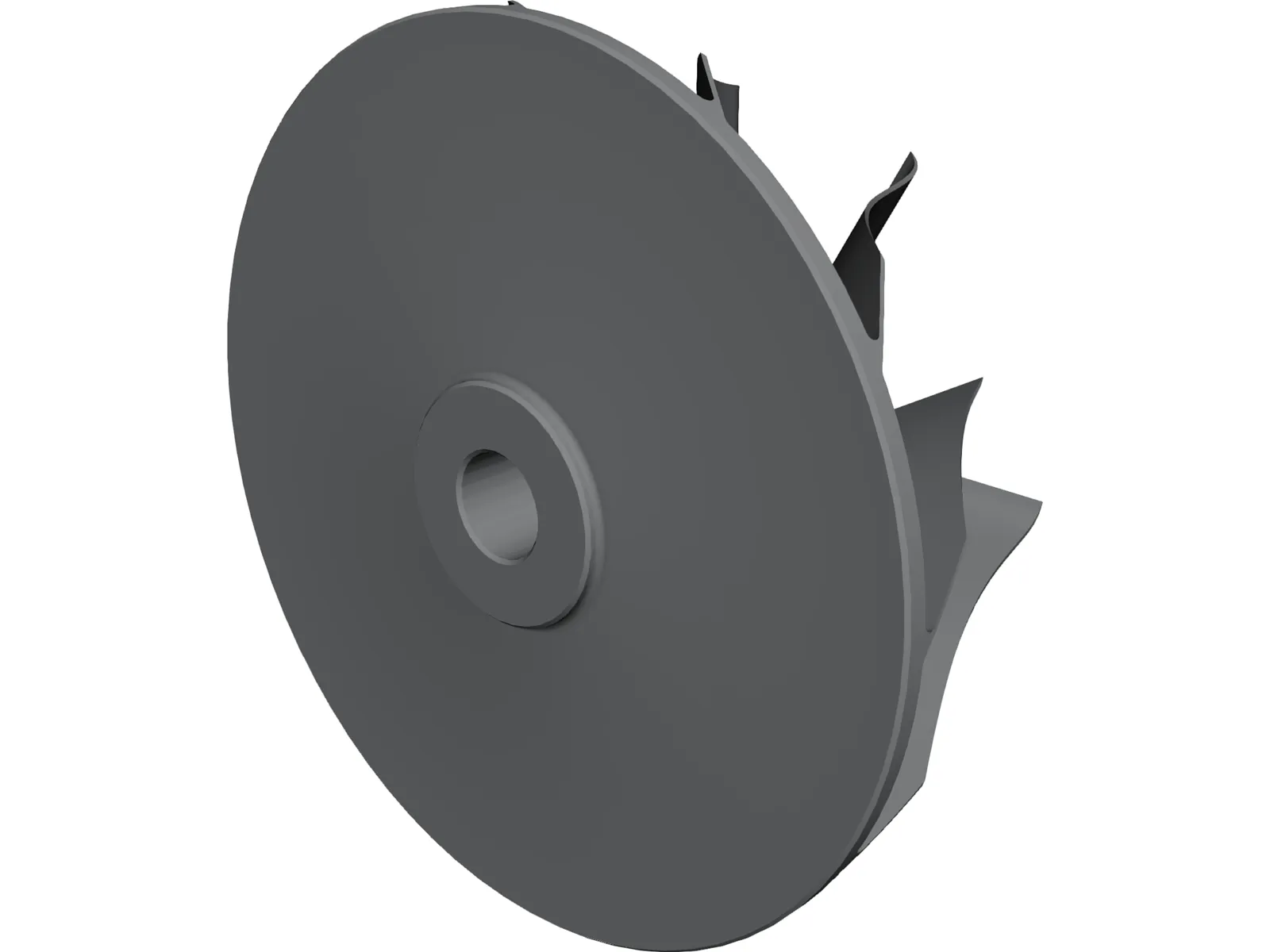 Turbocharger Compressor Wheel 3D Model