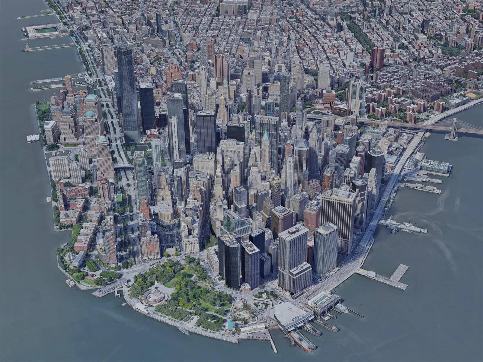 New York City, Lower Manhattan, USA (2021) 3D Model