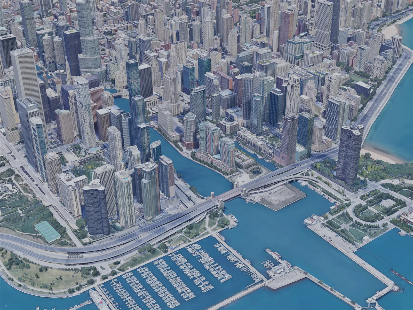 Chicago City, USA (2021) 3D Model