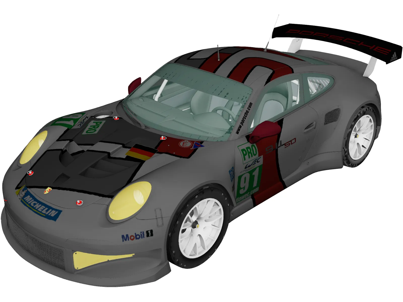 Porsche 911 [991] RSR (2013) 3D Model