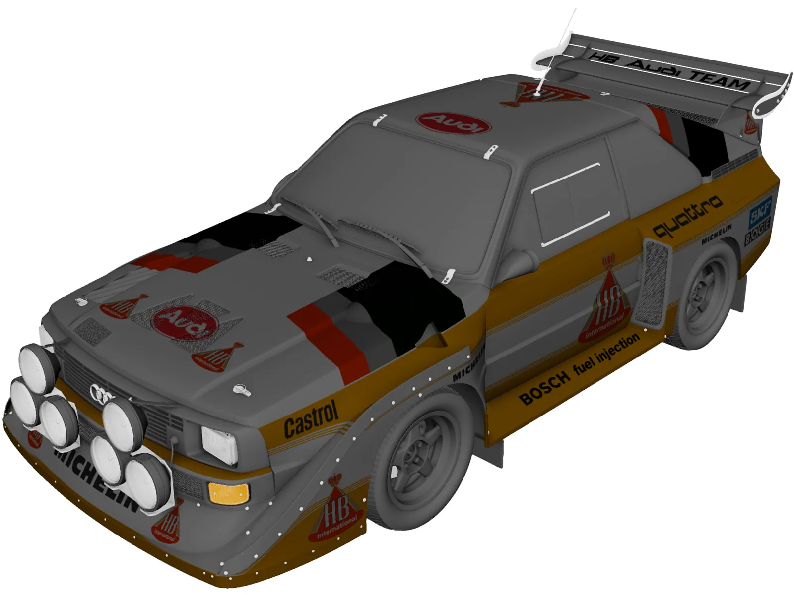 Audi Quattro Sport S1 (1985) 3D Model