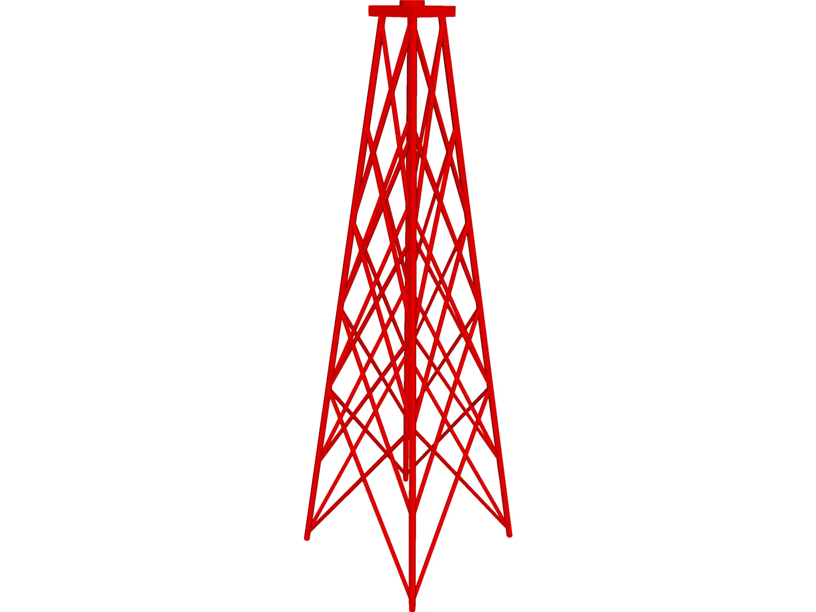 Oil Drill Rig 3D Model