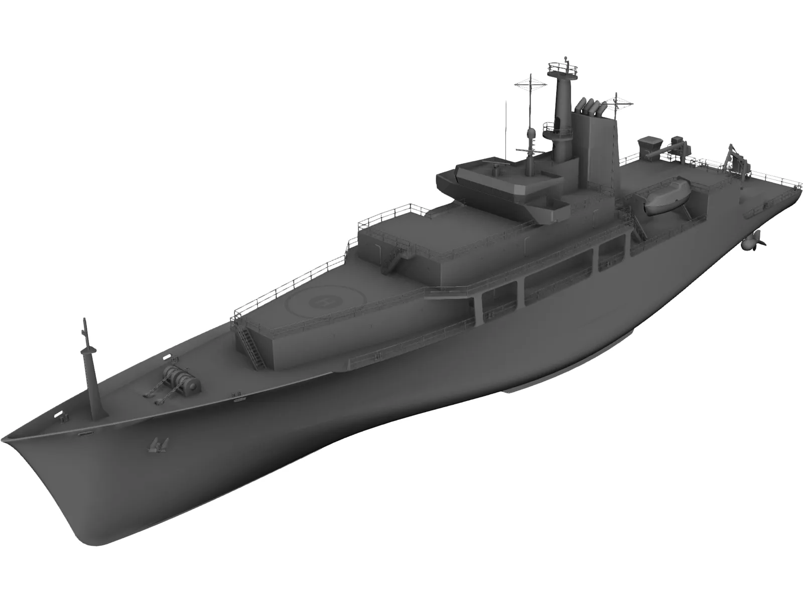 Survey Vessel 3D Model