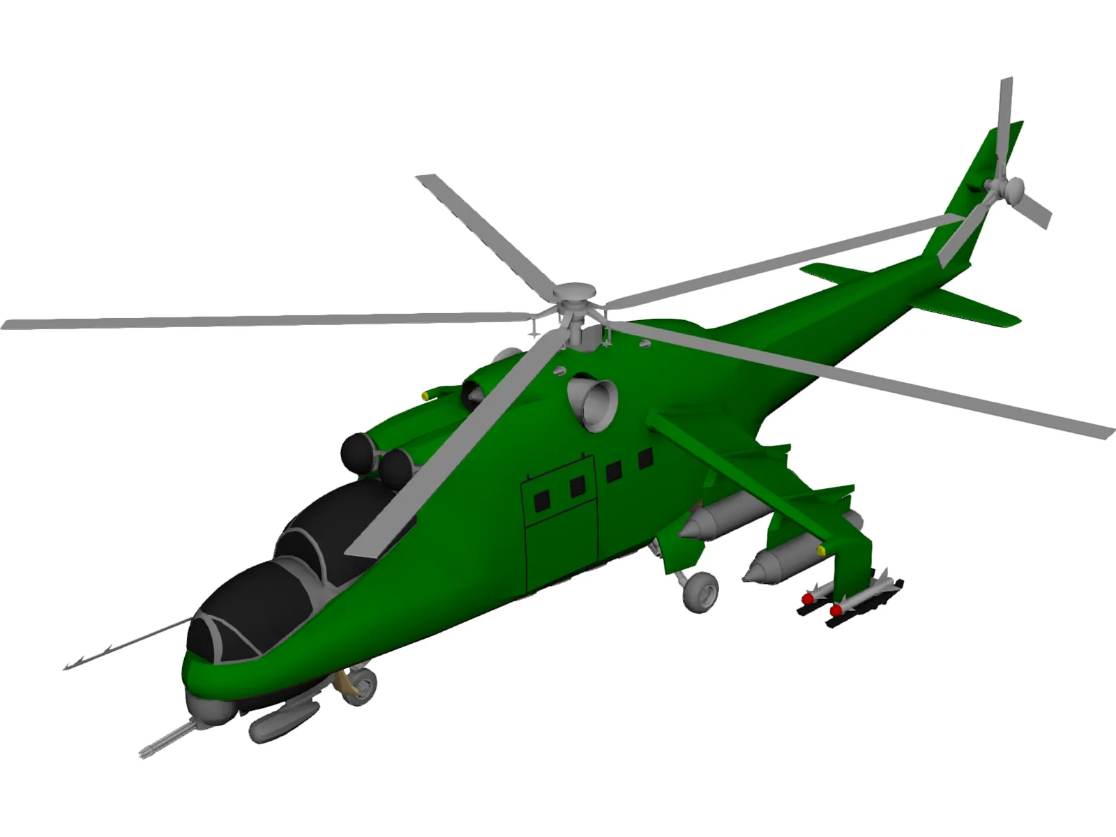 Mil Mi-24 Hind 3D Model