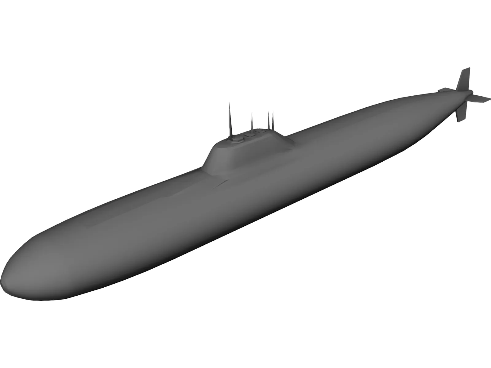 Alpha Submarine 3D Model