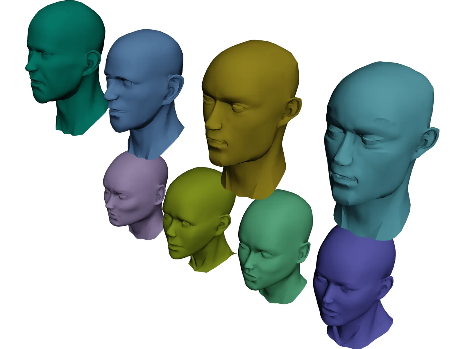 Heads Collection 3D Model