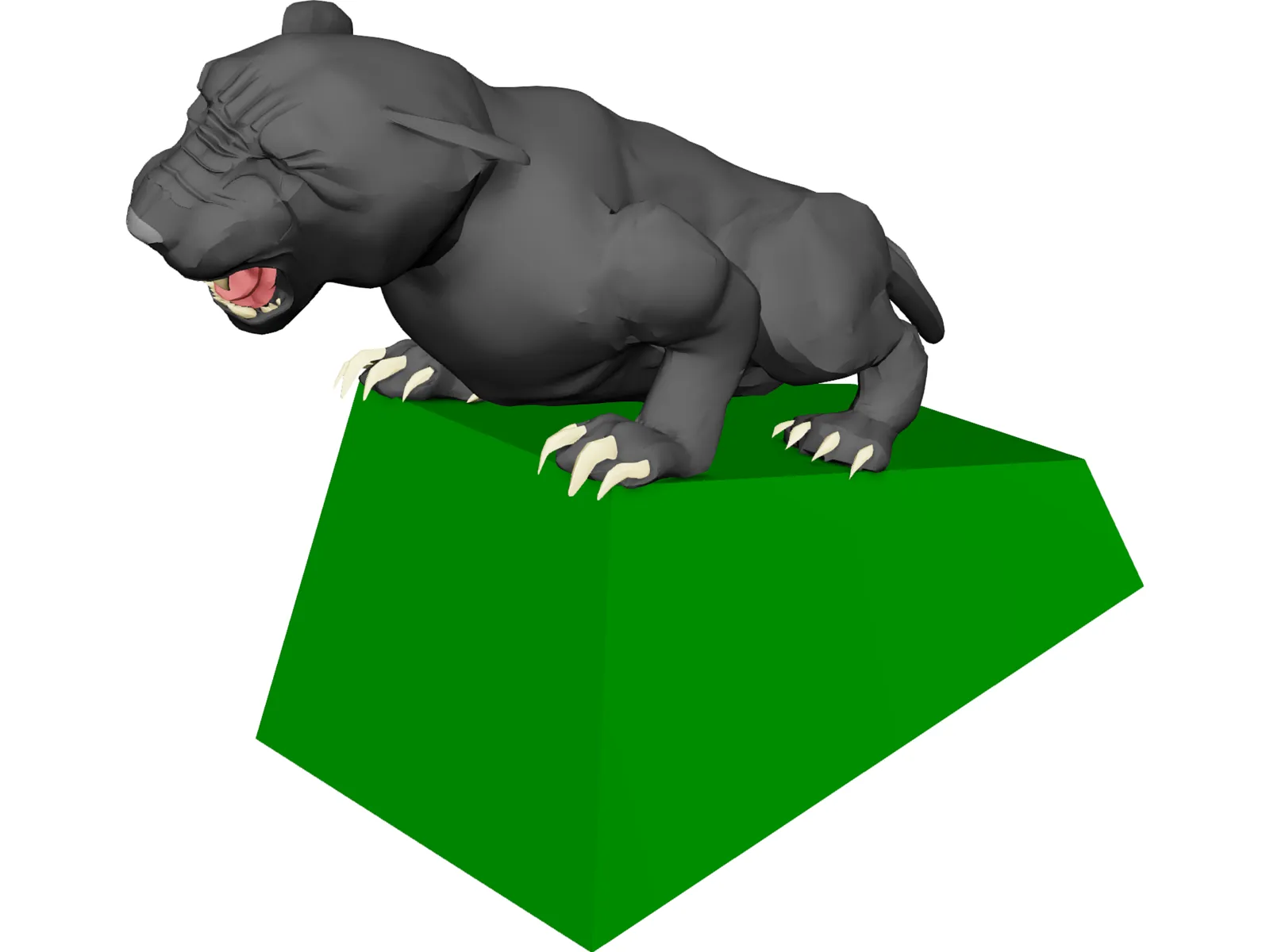 Panther Statue 3D Model