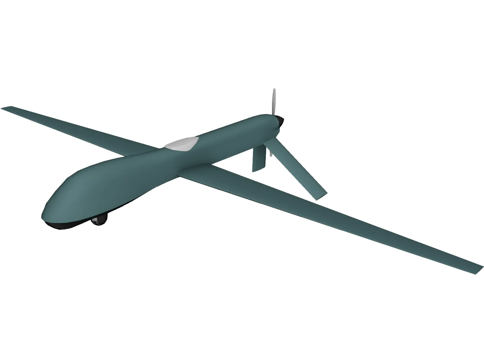 General Atomics MQ-1 Predator UAV Drone 3D Model