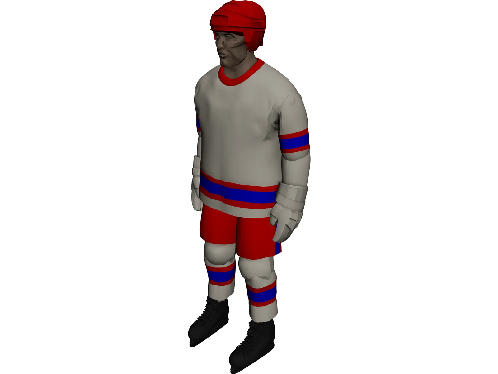 Hockey Player 3D Model