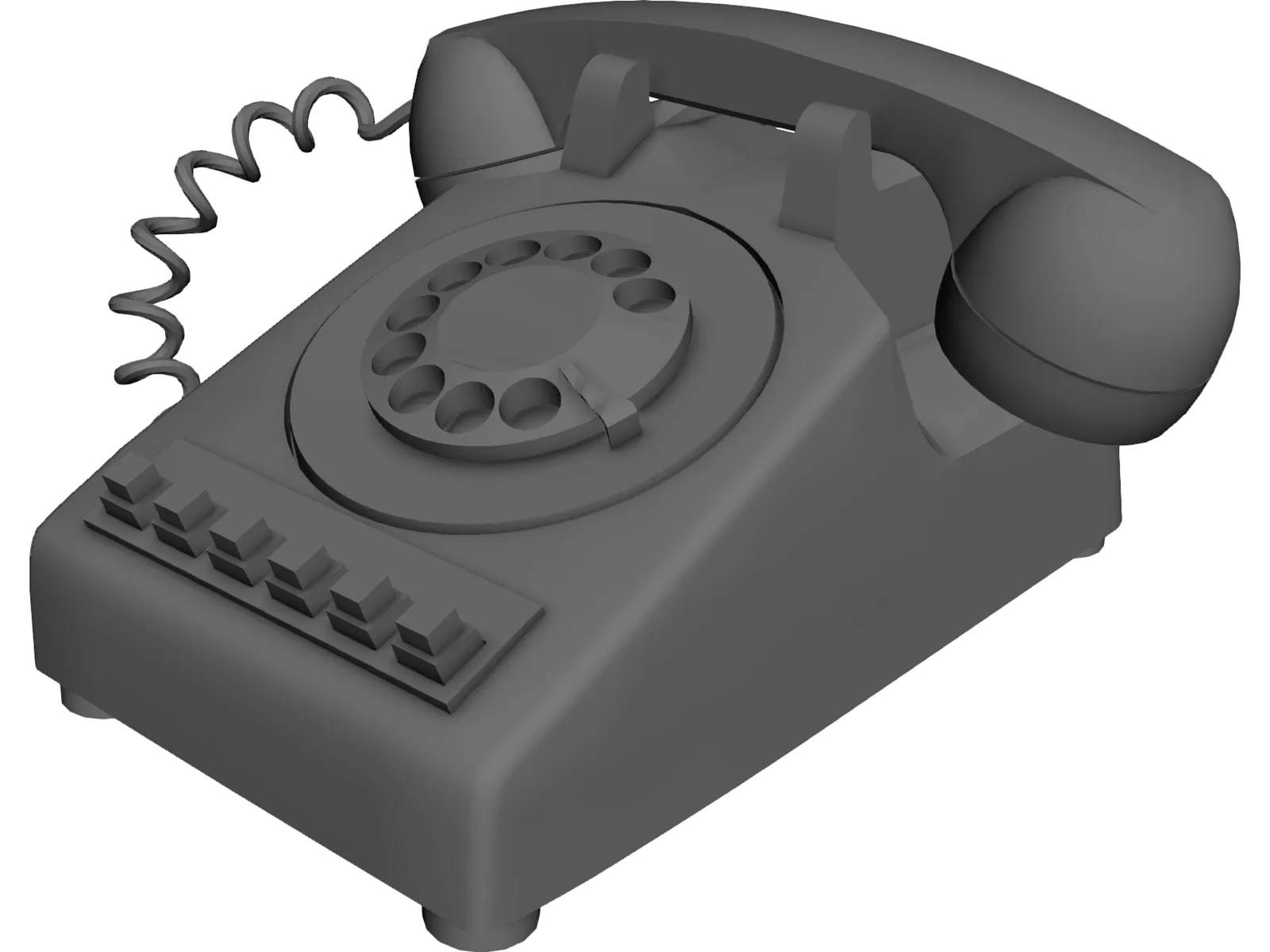 Telephone Rotary Office 3D Model